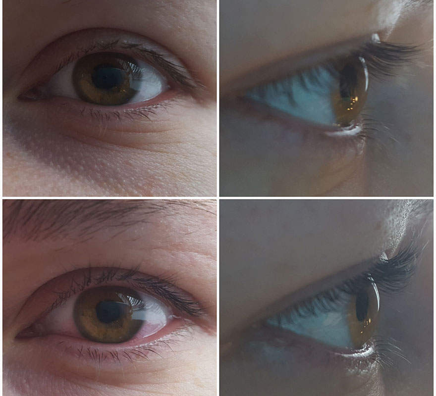 Lashlifting vorher und nachher