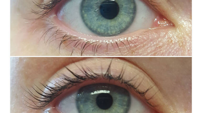 Lashlifting vorher und nachher